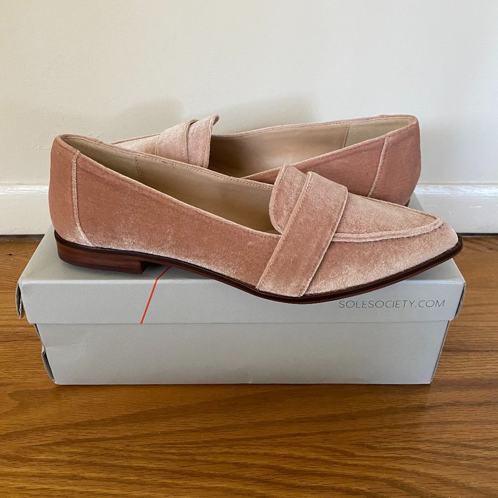 NIB Sole Society “Edie” Flats Loafers Pink size 9